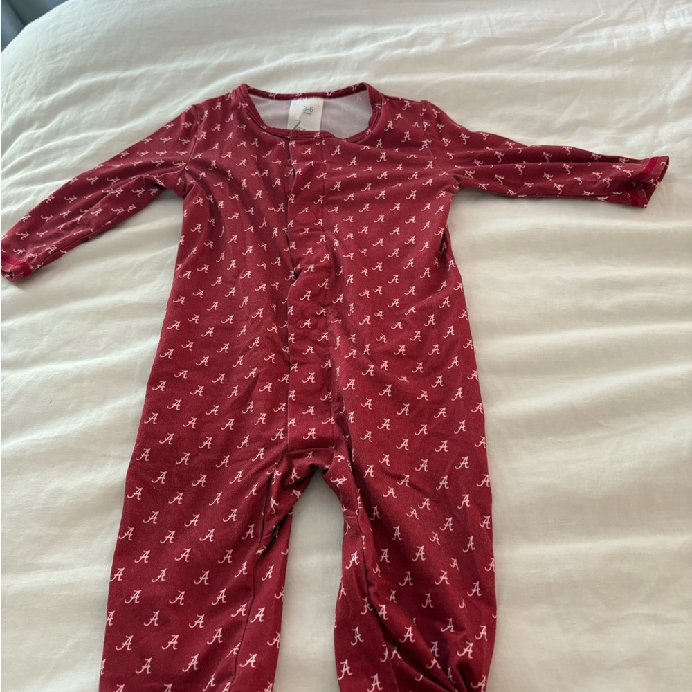 Alabama PJs Kids Red One Piece